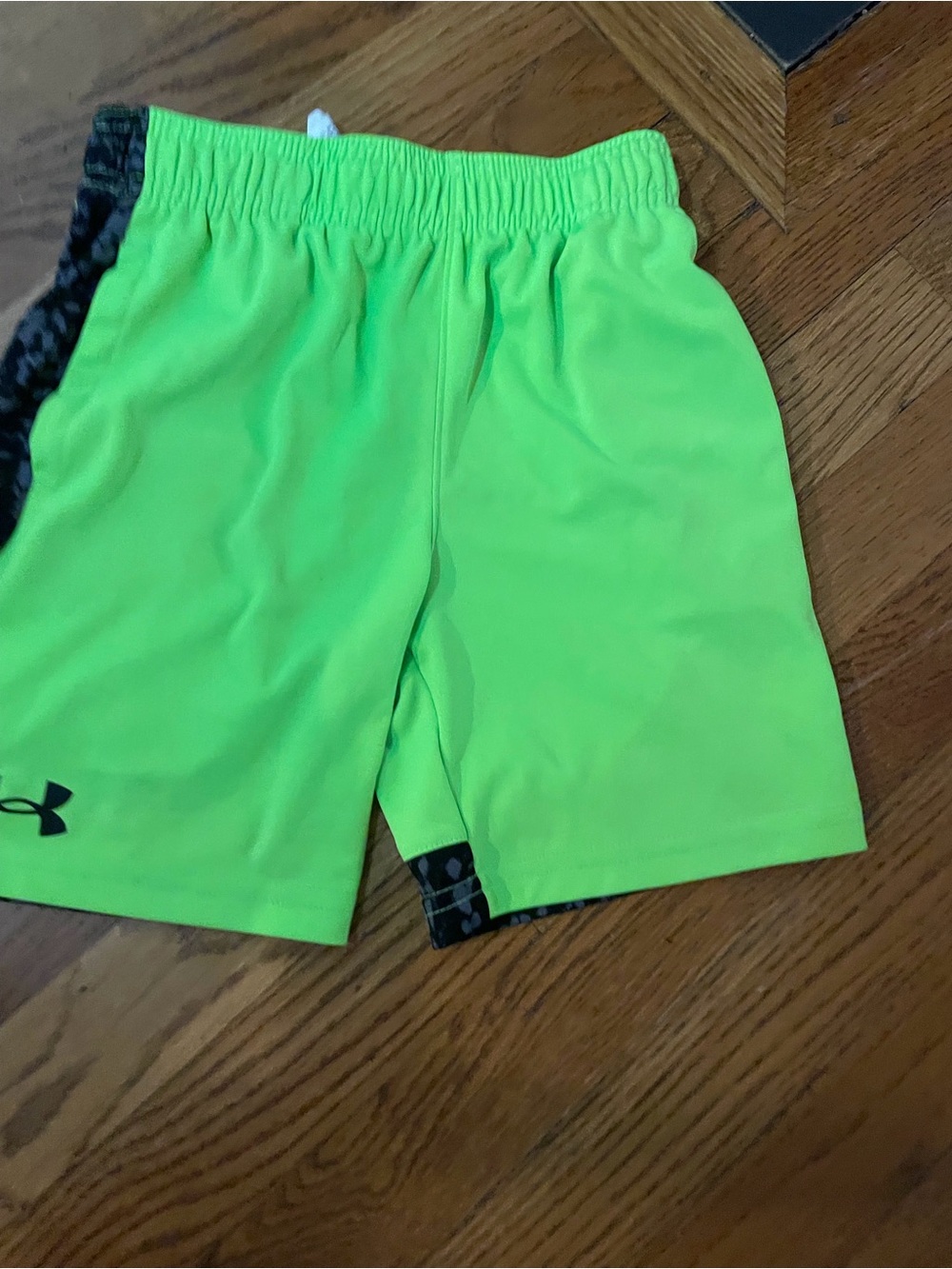 Under Armour Men’s Neon Lime Athletic Shorts with Black Accent